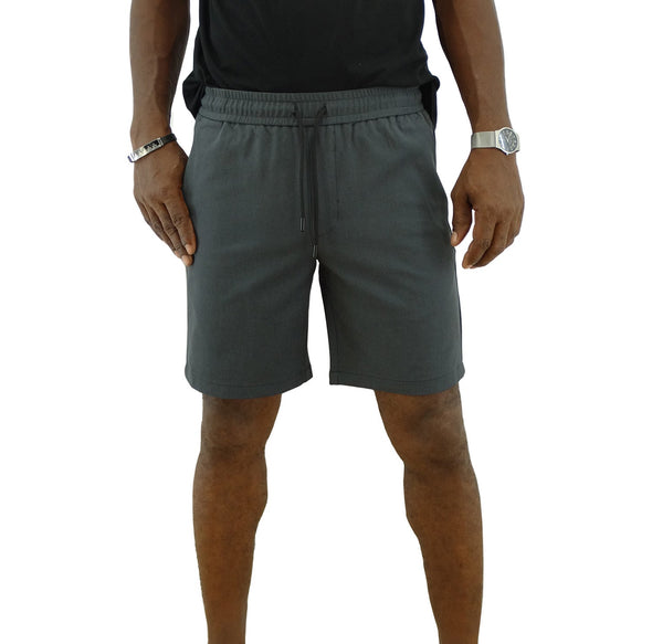 Men's Jordache, Stretch Jogger Fit Pull Up Shorts-Charcoal