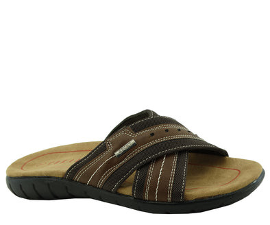 22002102712, Coral, Men's Sandals - Brown