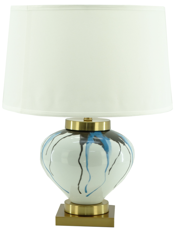 22" Ceramic & Metal Table Lamp (ONLINE ONLY)