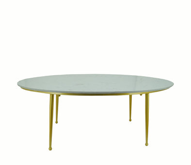 5502-3162, Faux Marble, Oval Center Table - Small