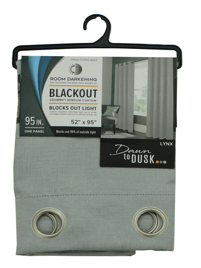 PNL40084, Lyn Blackout Grommet Panel Silver