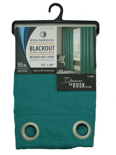 PNL40091, Lynx Blackout Grommet Panel 52"*95" Teal