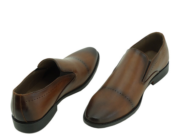 Men's Tayno Solok Dress Oxford  Slip-on Shoes (COFFEE)