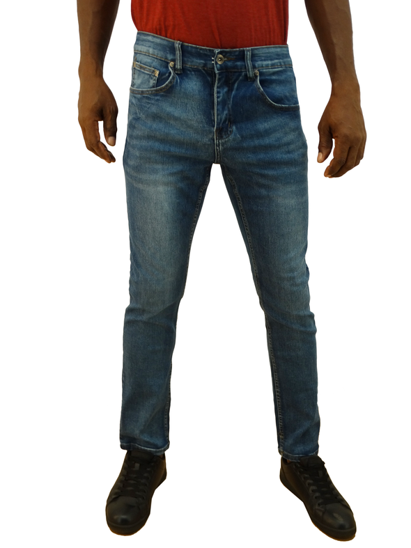 Men's Narrow Fit Stretch Jeans (Medium Wash)
