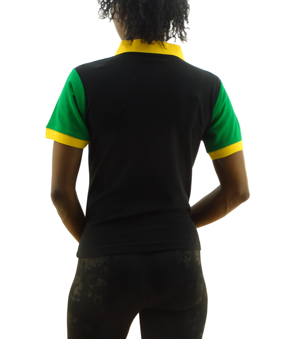Ladies' Jamaica Colors Black Polo Shirt