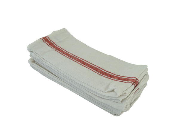 12 PC Red Herringbone Kitchen Towel Set