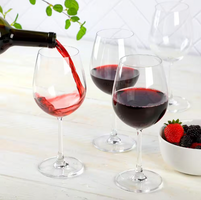4pc Red Wine Glass Set