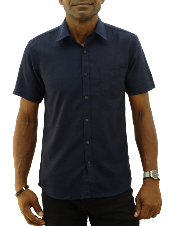 Men's Jordache Polo S/S Button Down Dress Shirt (Navy)