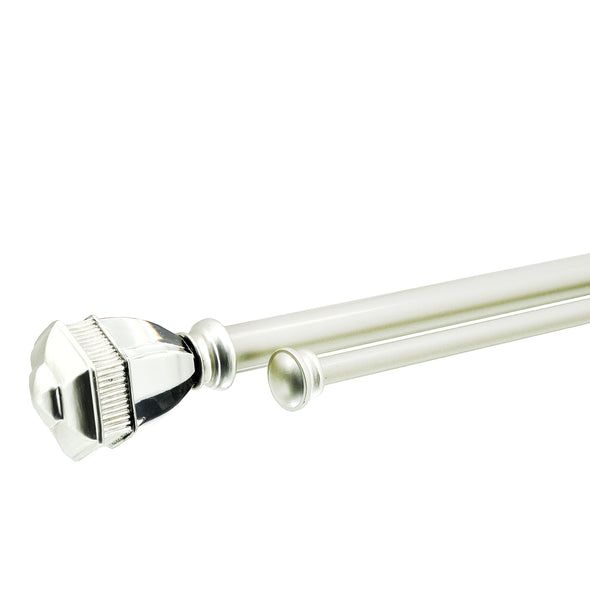 36 IN-72 IN Double Curtain Rod Brushed Nickel