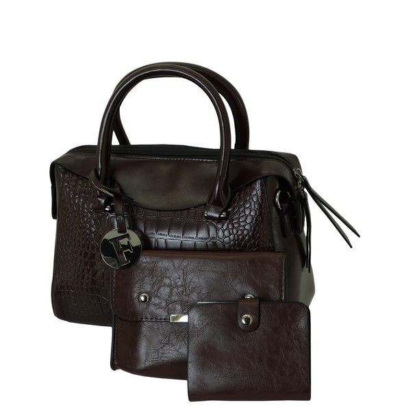3 PC Ladies PU Leather Handbags