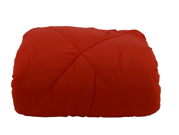 3PC Wendy Reversible Bedding Ensemble King Comforter Set (Red)
