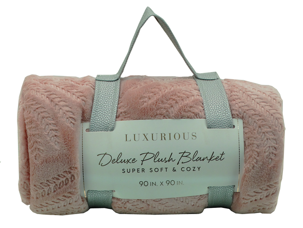 Luxurious Deluxe Plush Blanket (Super Soft & Cozy) Blush