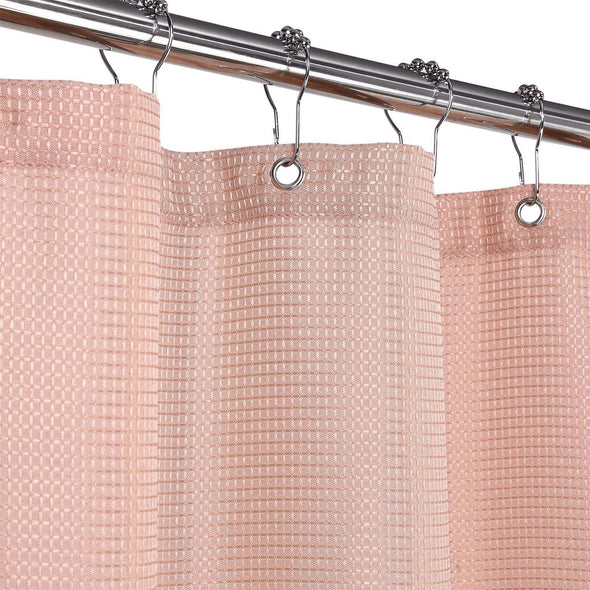 100-0483, +Jennifer Fabric Shower Curtain Blush