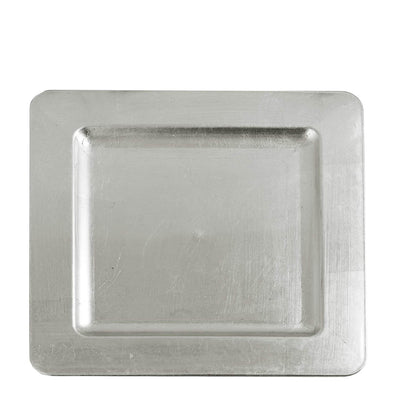 Square Silver Charger Plate