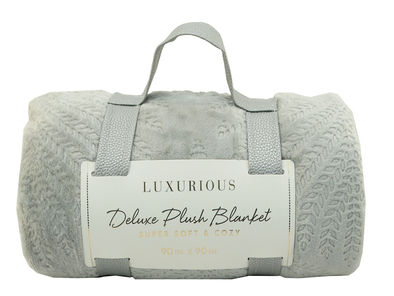 Luxurious Deluxe Plush Blanket (Super Soft & Cozy) Sliver