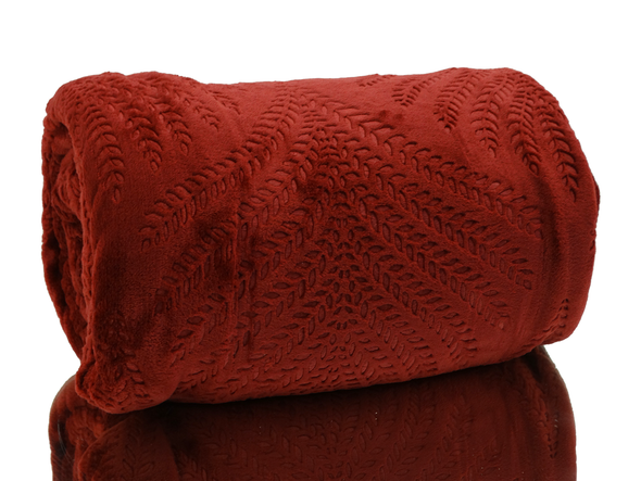 Luxurious Deluxe Plush Blanket (Super Soft & Cozy) Burgundy