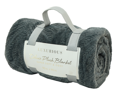 Luxurious Deluxe Plush Blanket (Super Soft & Cozy) Charcoal