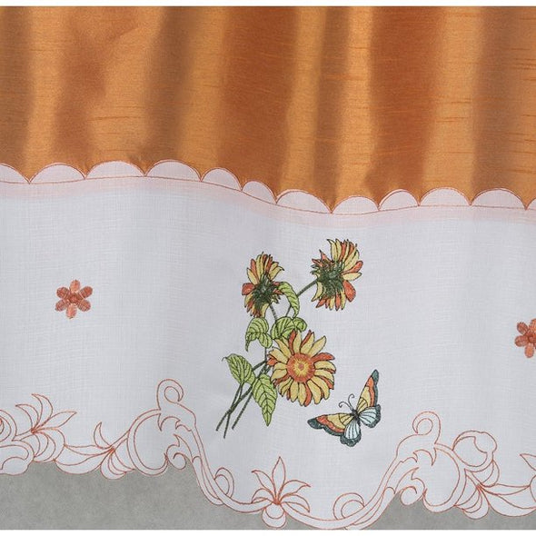 Butterfly Monarch Embroidered Kitchen Valance and Tier Set