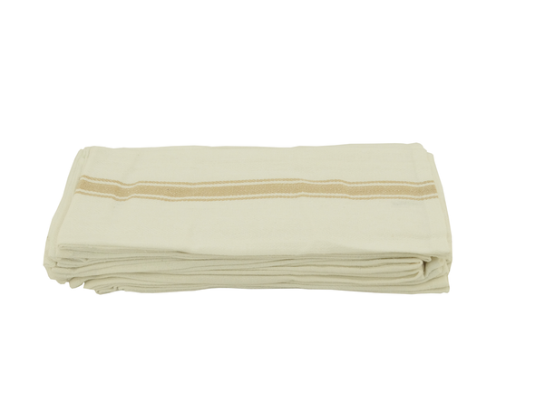 12 PC Tan Herringbone Kitchen Towel Set