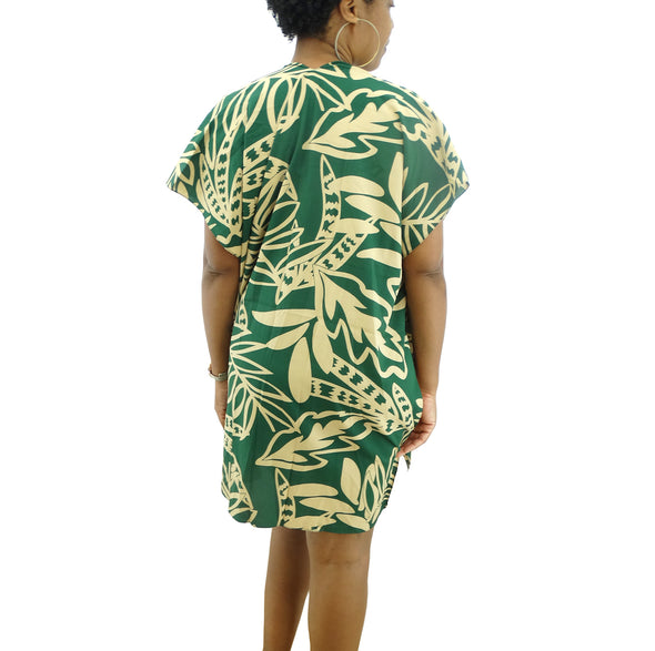 Ladies' Accessories By PK Cover Up Floral Print Dress Green