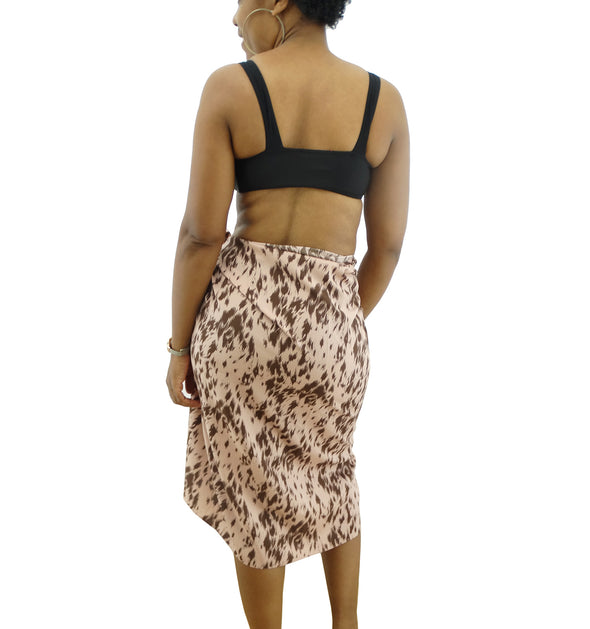 Ladies' Accessories By PK Wrapped Cover Up Animal Print Skirt