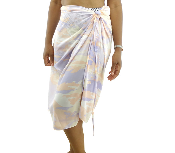 Ladies' Accessories By PK Wrapped Cover Up Tie Dye Skirt Lavender