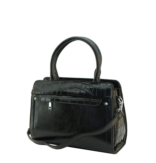 Ladies' PU Leather Black Handbag