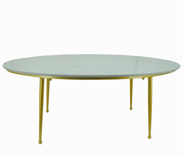 5502-5315, Large Oval Faux Marble Center Table
