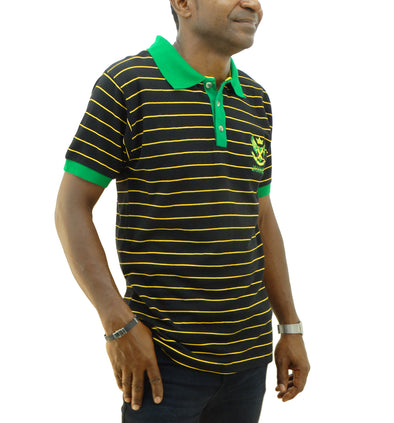 Men's Jamaica Black Stripe Polo Shirt
