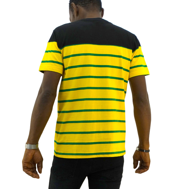 Men's Jamaica Colors T-Shirt With Black Chest Pocket