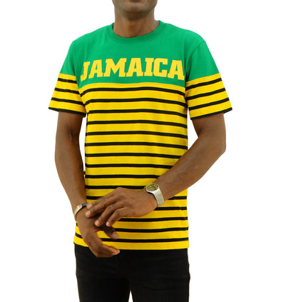 Men's Jamaica Yellow Stripe T-Shirt