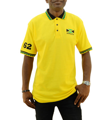Men's Jamaica Colors Yellow Polo Shirt