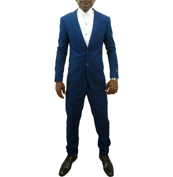 Men's 2 PC Creativa Slim Fit Jacket Suit Blue