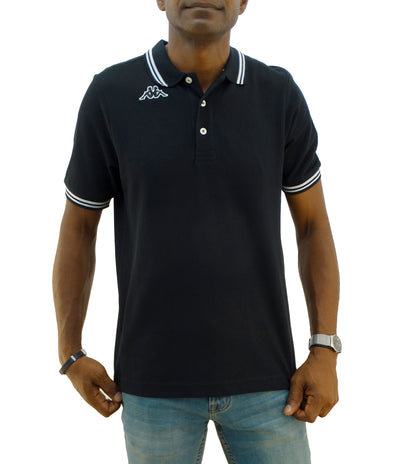 Men's S/Sleeve Kappa Polo Shirt Black