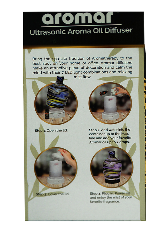 Aromar Ultrasonic Aroma Oil Diffuser LED Lights
