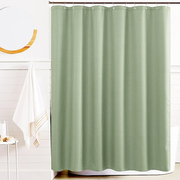 Rhone Waffle Fabric Shower Curtain
