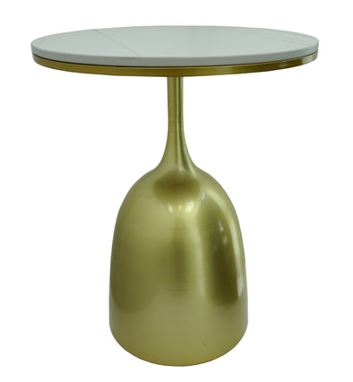 Modern Gold & Ceramic Accent Table