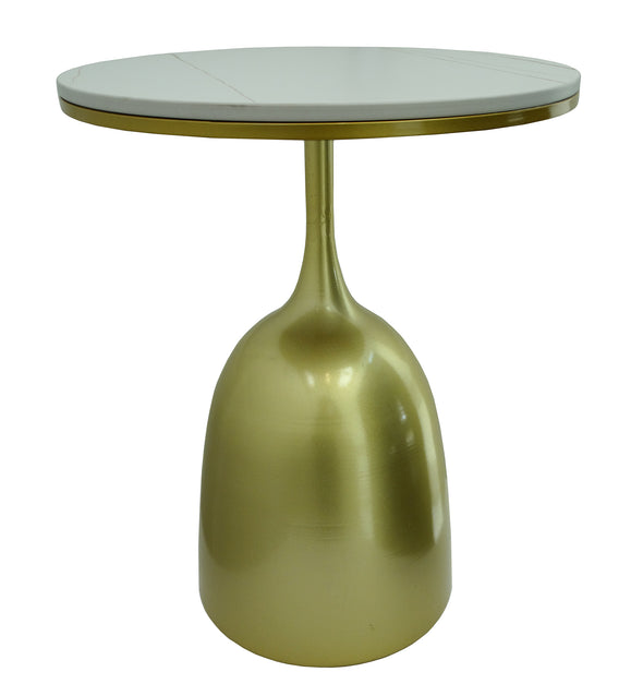 Modern Gold & Ceramic Accent Table