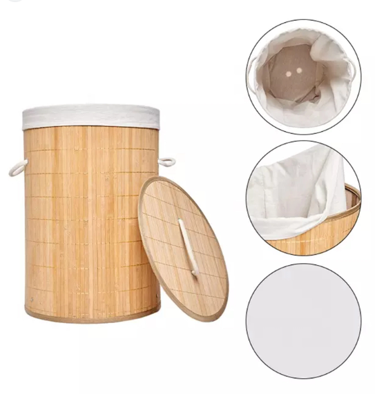 LH71304, Folding Bamboo Laundry Basket